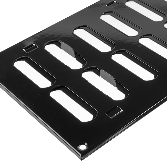 Repa Market 16" x 6" Inch (Outer Dimensions) Black Adjustable Air Vent Cover - Galvanized Steel HVAC Air Vent Register - Heating, Cooling Toe Kick Vent Cover - Wall, Ceiling Return, Intake Air Grille