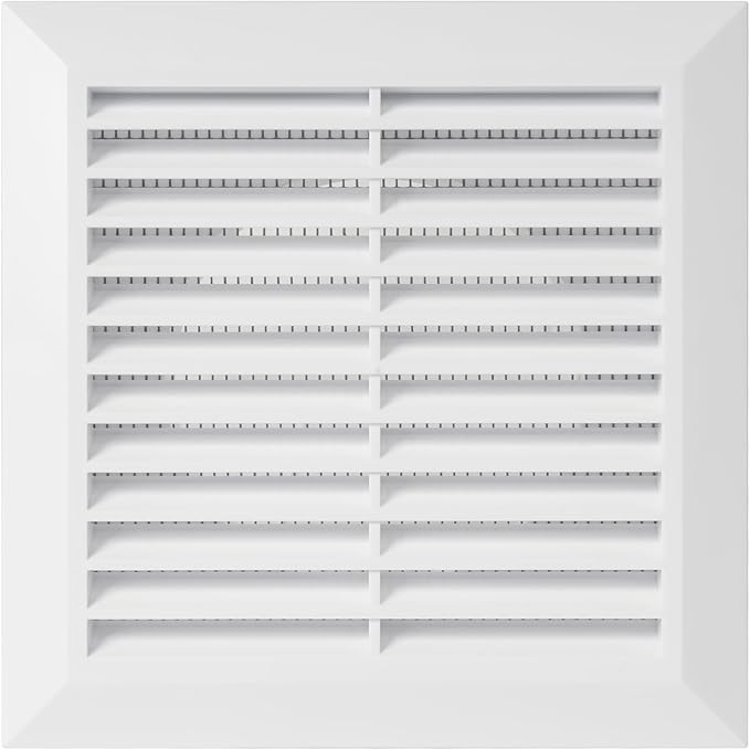 White 4" Inch Ventilation Grille - Inside/Outside use - (Flange 3.9"Ø/Cover 6.7"x6.7") - Air Vent Louver - Exhaust Hood - Available 3 Sizes / 4 Colors, White
