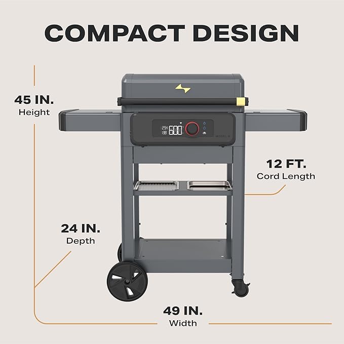 Current Model G Griddle, Smart Electric Outdoor Flat Top BBQ Grill with 200°F to 600°F Range for Searing & Roasting, Digital Precision, Apartment-Friendly & Weather-Resistant