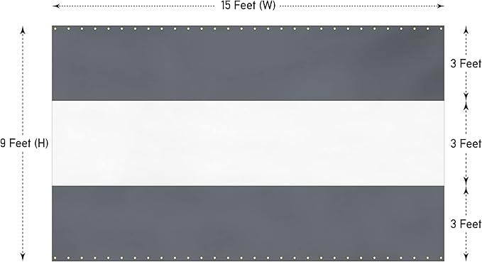 Covers & all Outdoor Clear Panel Curtain, 12 oz Vinyl Outdor Curtains for Patio, Waterproof & Weather Resistant Tarp with Brass Grommets for Pergola, Porch, Gazebos, Balcony (9' H x 15' W, Gray)