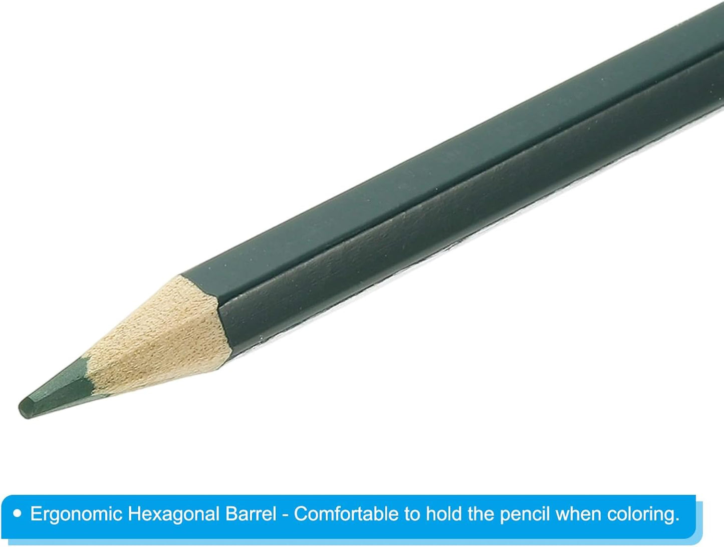 PATIKIL Watercolor Pencil, 6Pcs Water Soluble Pencils for Blending, Coloring, Sketch Drawing, Painting, Dark Green