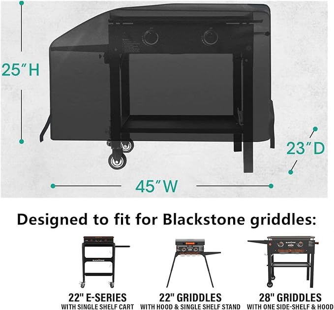 ZBXFCSH Outdoor Grill Griddle Cover fits for Blackstone 1529 22” and 28” Single Shelf Griddle Cover, Heavy Duty Flat Top Griddle Station Cover with Waterproof Sealed Seams, Durable FadeStop Material