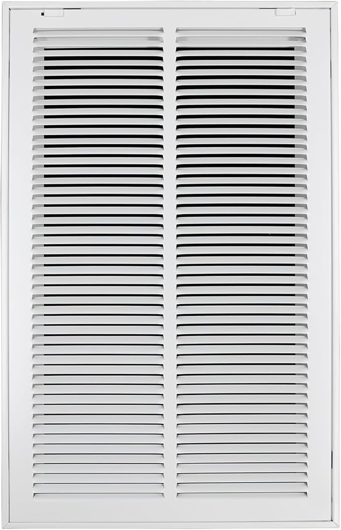 16"W x 25"H [Duct Opening Size] Steel Return Air Filter Grille - Removable Face/Door for 1 inch Filters -HVAC Vent Cover Grill - White [Outer Dimensions: 18 5/8"W X 27 5/8"H]