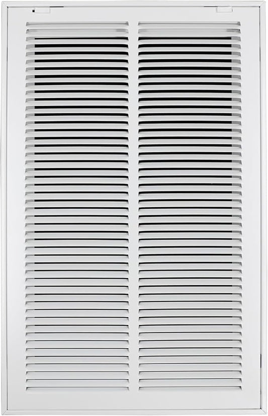 16"W x 25"H [Duct Opening Size] Steel Return Air Filter Grille - Removable Face/Door for 1 inch Filters -HVAC Vent Cover Grill - White [Outer Dimensions: 18 5/8"W X 27 5/8"H]