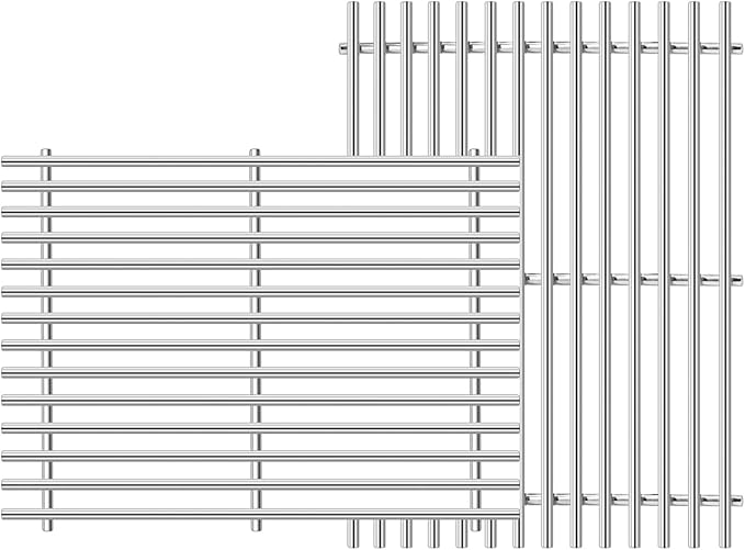 Criditpid 304 Stainless Steel 7639 Grill Grates for Weber Spirit 300 & GS4 Spirit II 300 Series, Spirit E310 E320 E330, Genesis Silver B/C, Genesis Gold B/C, Genesis Platinum B/C Grill Parts, 7638