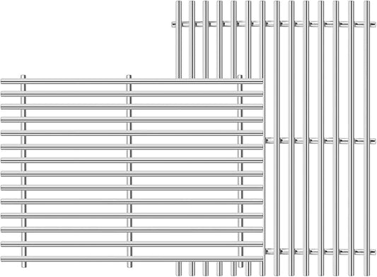 Criditpid 304 Stainless Steel 7639 Grill Grates for Weber Spirit 300 & GS4 Spirit II 300 Series, Spirit E310 E320 E330, Genesis Silver B/C, Genesis Gold B/C, Genesis Platinum B/C Grill Parts, 7638