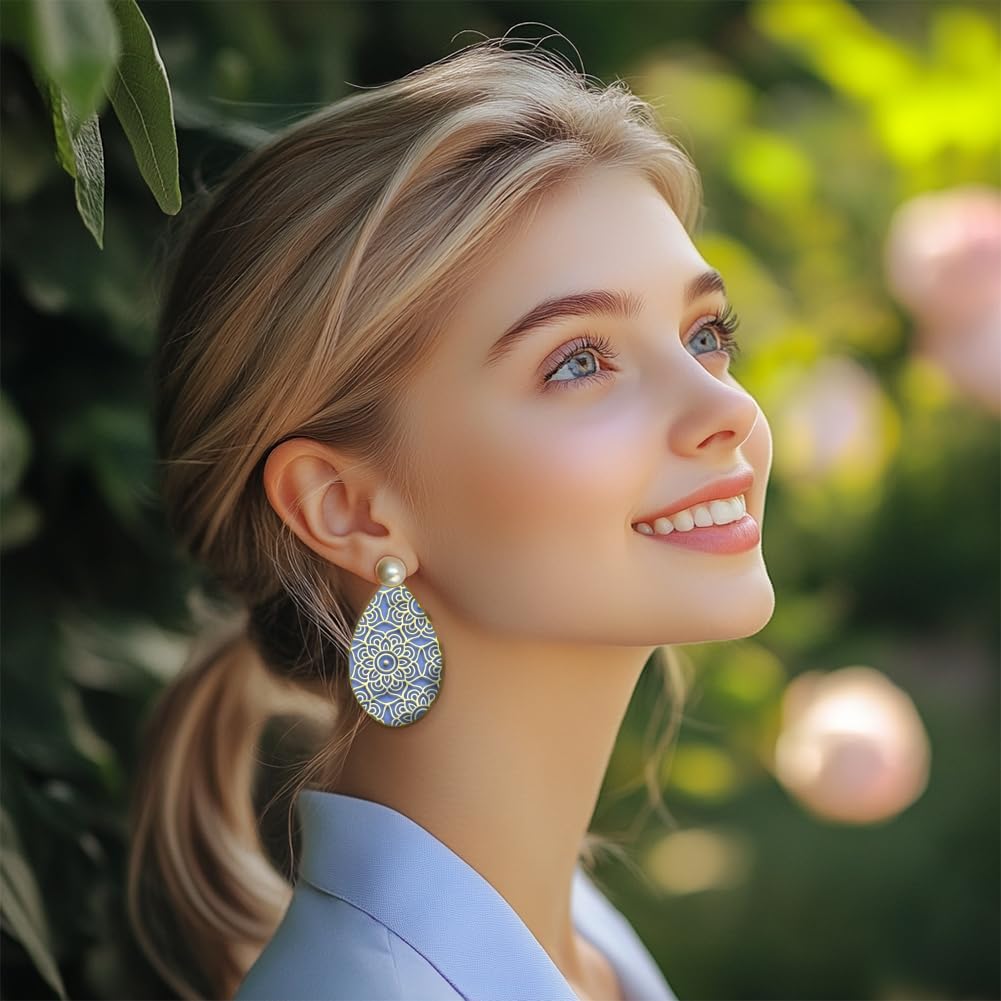 CHGCRAFT 16 Sheets Abstract Floral Clay Texture Mat Seamless Flower Pattern Polymer Clay Texture Sheets DIY Tools for Pottery Earring Jewelry Making Stamp Engraving Machines, 4x2.6inch