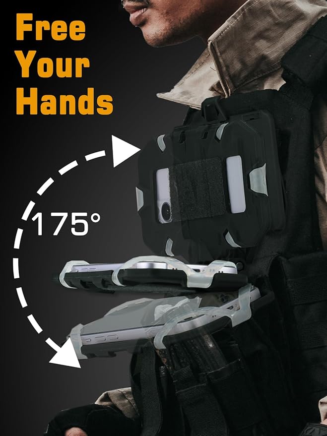 Tactical Gear Plate Carrier Vest Accessories Phone Chest Mount Holder for Screen Size 4.7"-6.7"