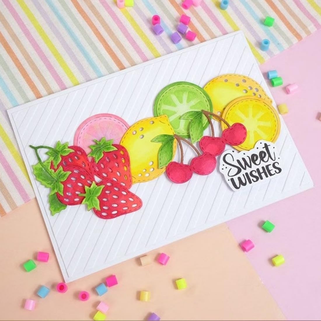 Cutting Dies Metal Stencils Scrapbooking Tools DIY Embossing Template for Paper Card Making Album Arts Crafts Supplies (Fruit Set-10.5x14.1cm)