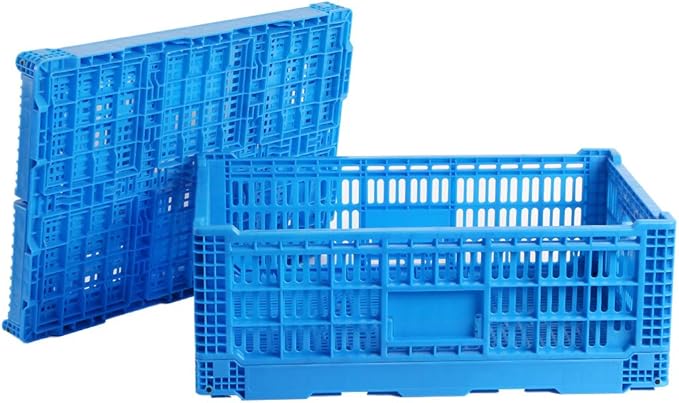 Collapsible Storage Bin/Containe，43 Liter Transfer box,crate Transit storage of various items (23.6" L x 15.7" W x 7.1" H-two)