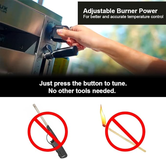 Camplux Propane Infrared Steak Grill,1600℉ Fast Efficient Heating Outdoor Portable Gas Grill with Vertical Cooking,Stainless Steel Single Burner Propane Gas Grill,Perfect for Steak,Ribeyes,Picnic,BBQ