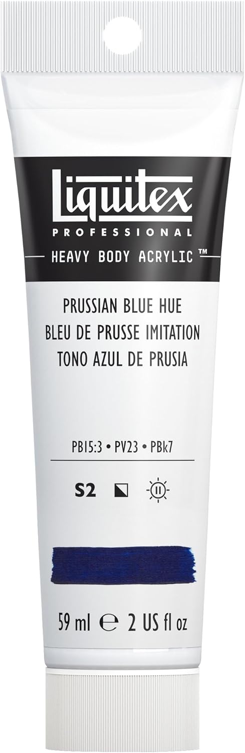 Liquitex Professional Heavy Body Acrylic Paint, 2-oz (59ml) Tube, Prussian Blue Hue