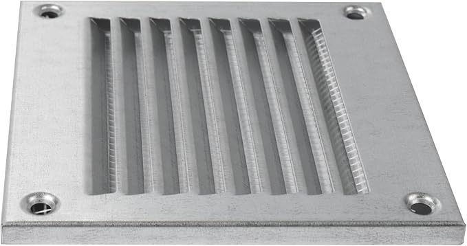 Repa Market 4x4 Inch Air Vent Cover/Galvanized Steel Louvered Grill Cover with Mesh Screen/Wall or Ceiling Vent/Durable Flush Mount HVAC Register for Indoor and Outdoor Ventilation