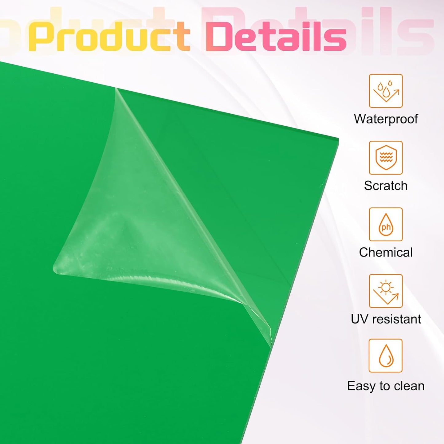 uxcell 4Pcs Acrylic Sheets 8x8 Inch Acrylic Panel 1/8 Inch-3mm Plastic Board for Picture Frames Sign Holders DIY Display Projects Craft, Clear Green
