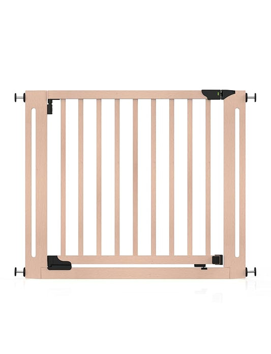 SizeWise™ Wood Pressure Mounted Safety Gate 37.4"-41.34" | Extra-Wide Passage | Auto-Close Two-Way Opening for Doorways and Hallways | Easy Installation | PEFC Certified Beech Wood (28.7" Passage)