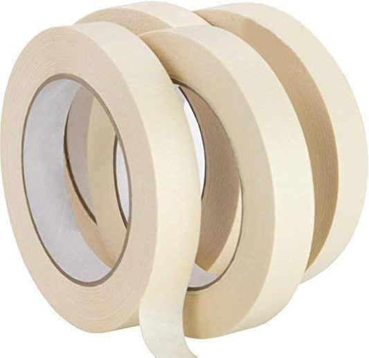 3/4 in Pro-Grade Masking Tape. 60 Yard Roll 4 Pack = 240 Yards of Multi-Use, Easy Tear Removable Tape. Great for Labeling, Painting, Packing and More. Adhesive Leaves No Residue!