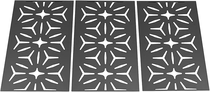 75" H×35" W Decorative Outdoor Privacy Screen with Stand, Outdoor Decor Privacy Fence Screen Metal Fence Panels, Free Standing Metal Divider for Patio Lawn Deck (Black-Small Rhombus)