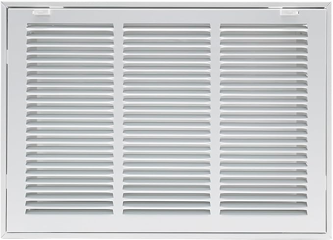 18"W x 12"H [Duct Opening Size] Steel Return Air Filter Grille - Removable Face/Door for 1 inch Filters -HVAC Vent Cover Grill - White [Outer Dimensions: 20 5/8"W X 14 5/8"H]