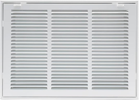 18"W x 12"H [Duct Opening Size] Steel Return Air Filter Grille - Removable Face/Door for 1 inch Filters -HVAC Vent Cover Grill - White [Outer Dimensions: 20 5/8"W X 14 5/8"H]