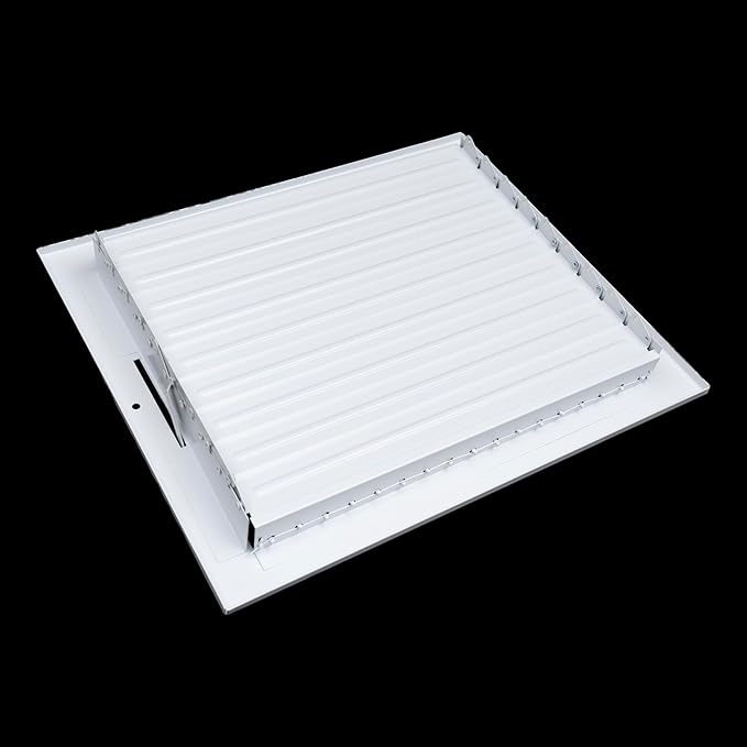 [6 Pack] Fits 6x4 Duct Opening Steel Adjustable Air Supply Grille by Handua | Register Vent Cover Grill for Sidewall and Ceiling | White | Out. Dim.: 7.75" X 5.75"