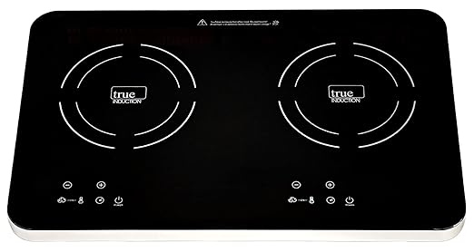 TI-2C 23 inch Portable Dual Induction Glass-Ceramic Cooktop, 1750W, UL1026 Certified