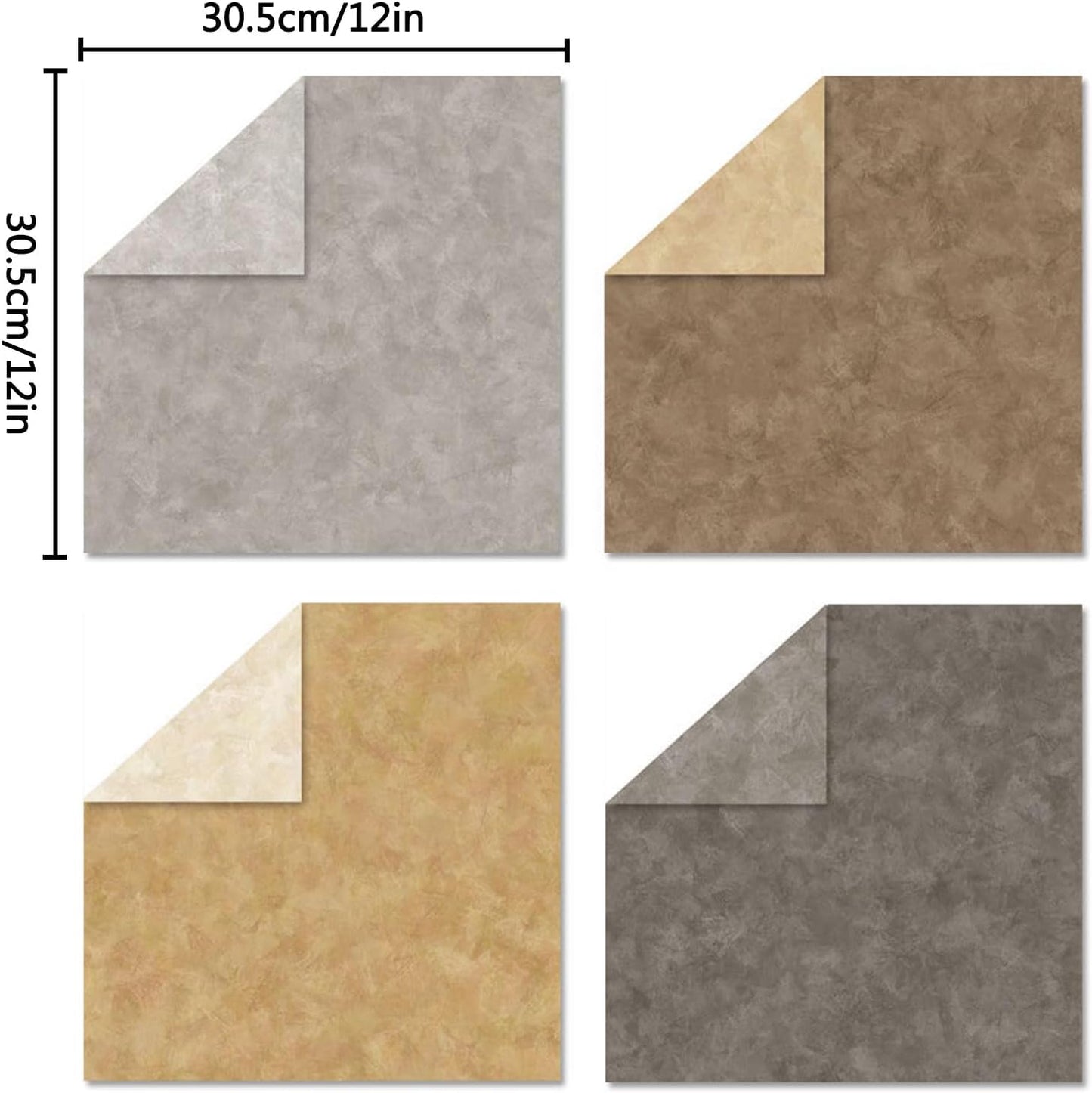 Scrapbook Paper 12x12, Double-Sided Suede Textured Scrapbook Paper Set 24 Sheets/ 24 Designs, Bohemian Patterned Craft Paper for Junk Journals Greeting Cards Album Decoration (Soft Romantic, 12x12 in)