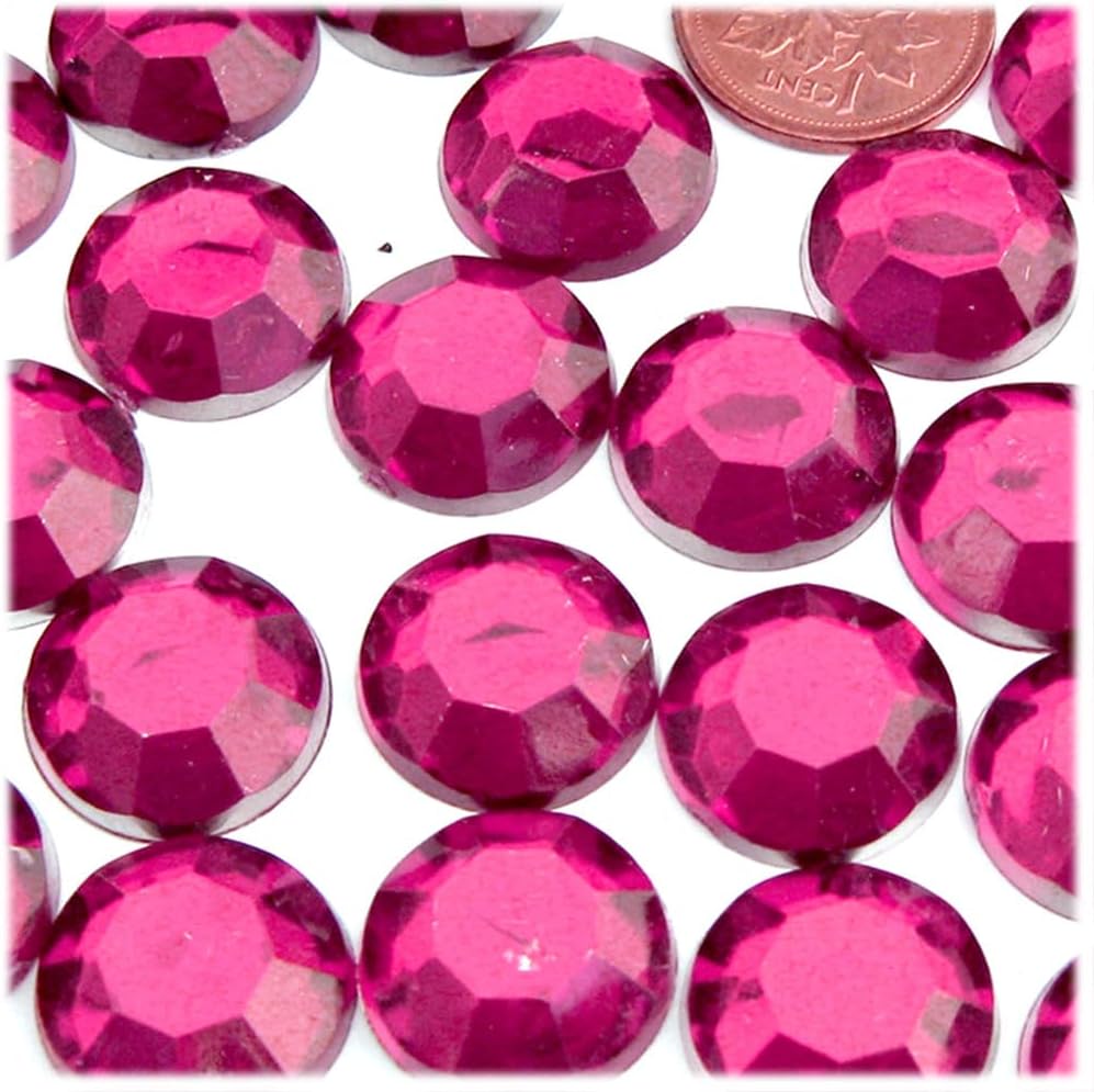 The Crafts Outlet 72pc Rhinestones Round 20mm - Flatback Ruby Red RED