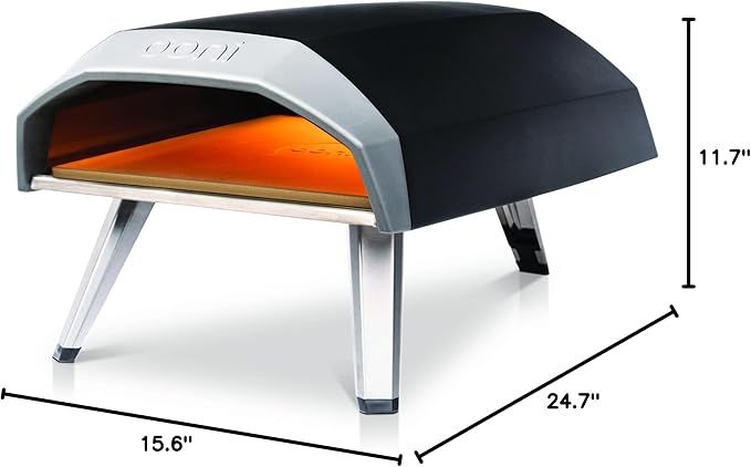 Ooni Koda 12 Gas Pizza Oven - Essentials Pizza Oven Bundle with 12" Perforated Pizza Peel Included