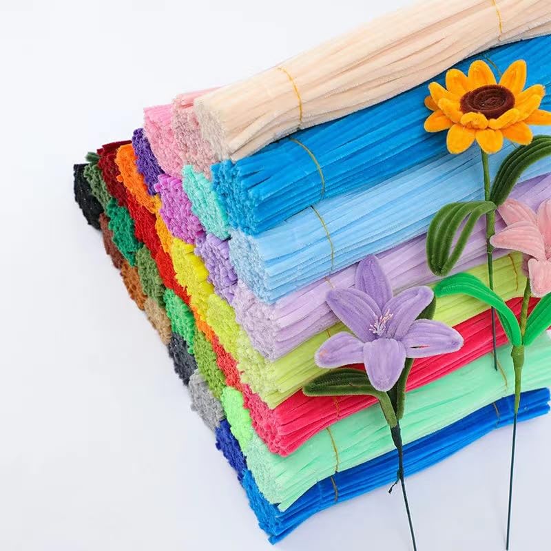 100 Pieces Pipe Cleaners Chenille Stem, Burgundy Color Pipe Cleaners Set for Pipe Cleaners Christmas DIY Arts Crafts Decorations, Chenille Stems Pipe Cleaners (Burgundy)