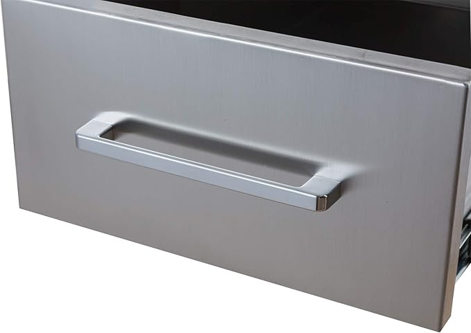 Outdoor Kitchen Drawers Stainless Steel,14" W x 8-1/2"H x 23" D Single Drawer,Flush Mount for Outdoor Kitchen or BBQ Island
