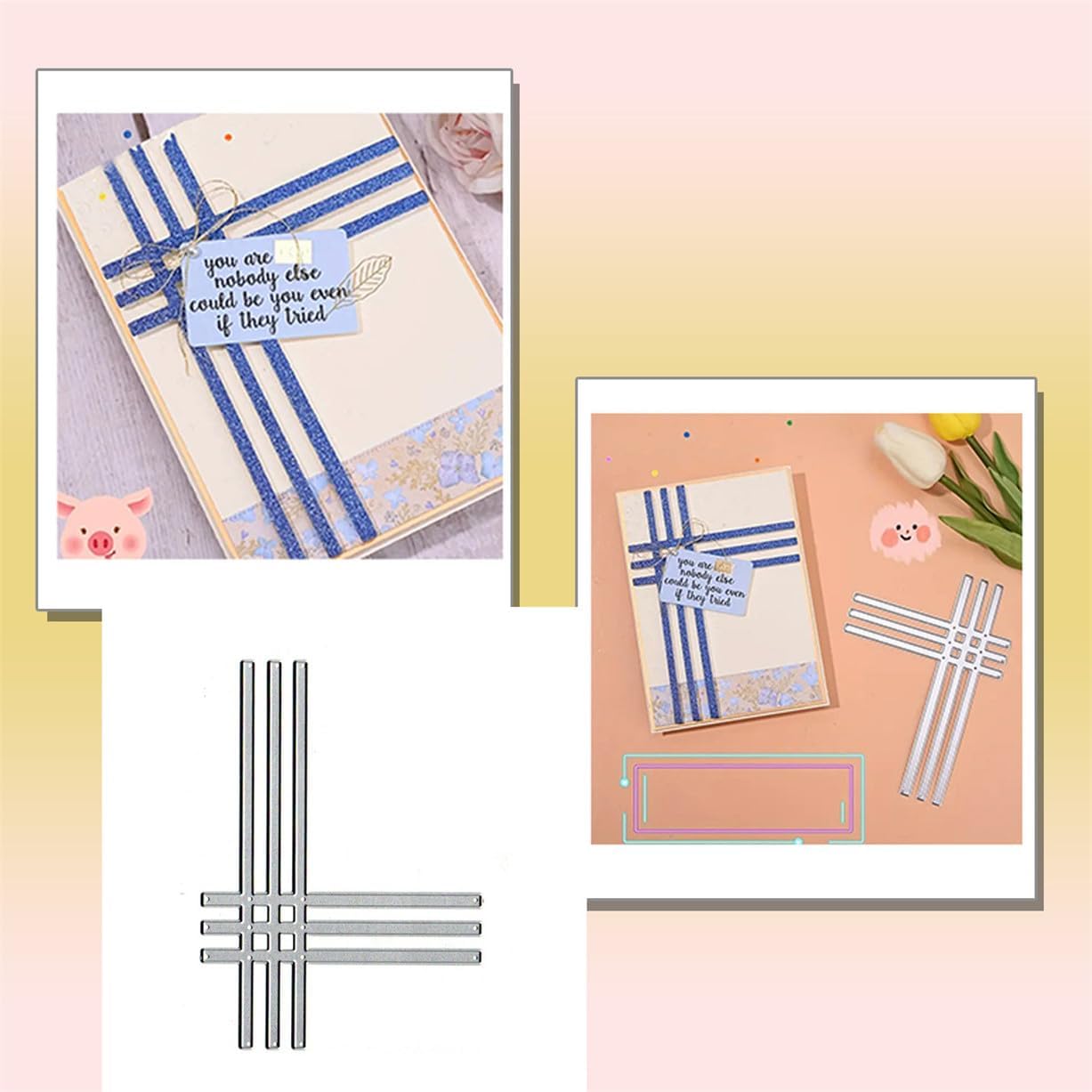 Metal Cutting Dies DIY Merry Christams Embossing Stencil Template Scrapbooking Card Making Mold Photo Album Arts Crafts Tools (Card Decor-14x10.1cm)