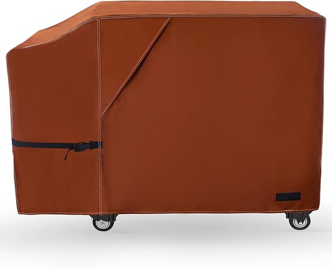 NettyPro Griddle Cover for Blackstone 28" Griddle with Single Shelf, Waterproof Heavy Duty 2 Burner Flat Top Gas Grill Cover 28 inch Cooking Station Camping, Brown