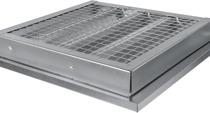 Vent Systems 10" x 10" Inch Galvanized Steel Industrial Air Return Grille - Heavy-Duty Louvered Air Intake Exhaust Vent Cover – Outdoor Wall Vent HVAC Grille - Register for House Wall Crawl Space