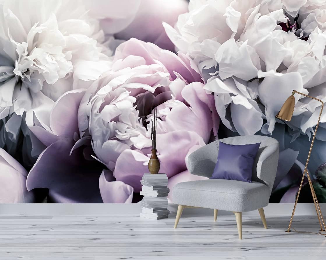 Floral Wallpaper Mural Large Rose Flowers Mural for Bedroom Living Room Wall (not self-Adhesive)