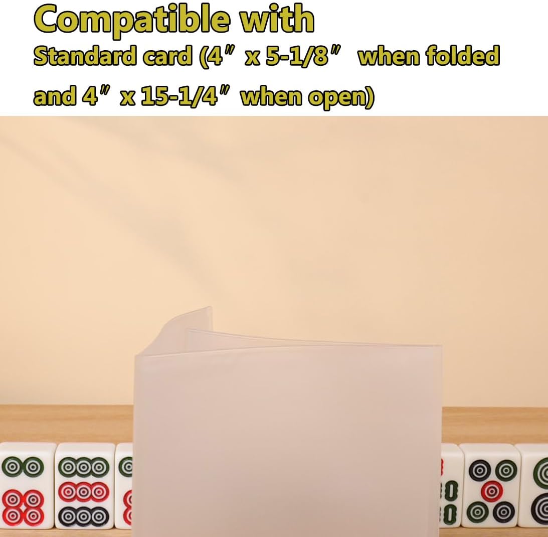 aoG Mahjong Card Holder for Mah Jongg Hands and Rules, Non Glare, PVC Plastic, Soft, Durable, 2025 (Standard 4 pcs)