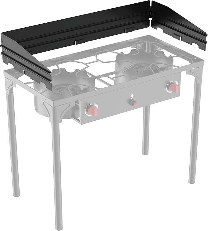 Bestfire Universal 54.3in Windpanel for 2 Burner Camping Stoves, Compatible with Most Outdoor Propane Stove Models, Portable Windshield for BBQ & Backyard Cooking, Easy to Install