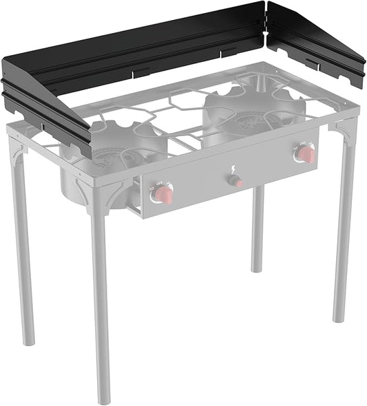 Bestfire Universal 54.3in Windpanel for 2 Burner Camping Stoves, Compatible with Most Outdoor Propane Stove Models, Portable Windshield for BBQ & Backyard Cooking, Easy to Install