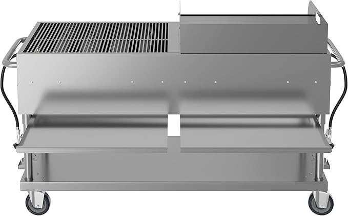 60 in. 8-Burner Commercial Outdoor Propane Gas Grill with 30 in. Griddle in Stainless-Steel, ETL Listed (CGKIT6-G30)