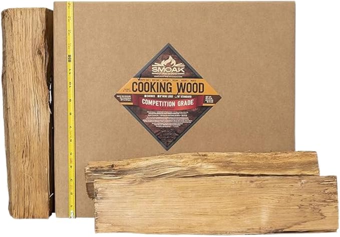 Smoak Firewood 16inch Length Premium Cooking Wood & Firewood Logs – Used for Grills, Smokers, Pizza ovens, stoves, firepits or fireplaces – USDA Certified Kiln Dried (Cherry – 60-70lbs 16inch Wood)