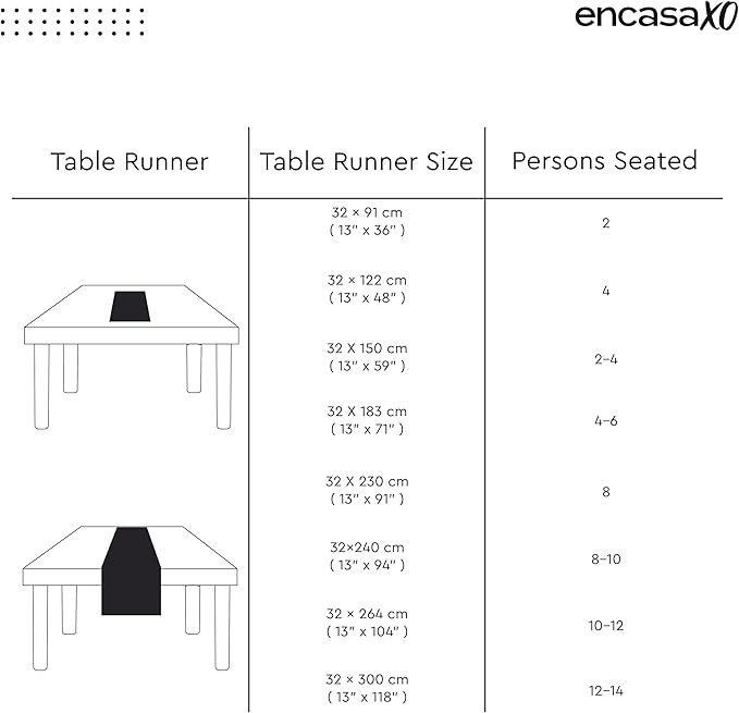 Encasa XO Table Runner 13"x36" Long | Cotton Canvas Fabric | Sunbeam Yellow Solid Color | Machine Washable & Durable