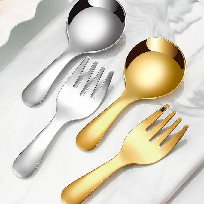 2 Pcs Portable Fork Spoon Tableware Portable Spoon and Fork Set Cutlery for Camping Picnics and Outdoor Dining Camping Dining Set