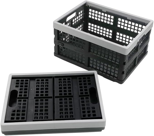 16-Liter Collapsible Storage Crates/Stackable Storage Container Basket, Set of 2