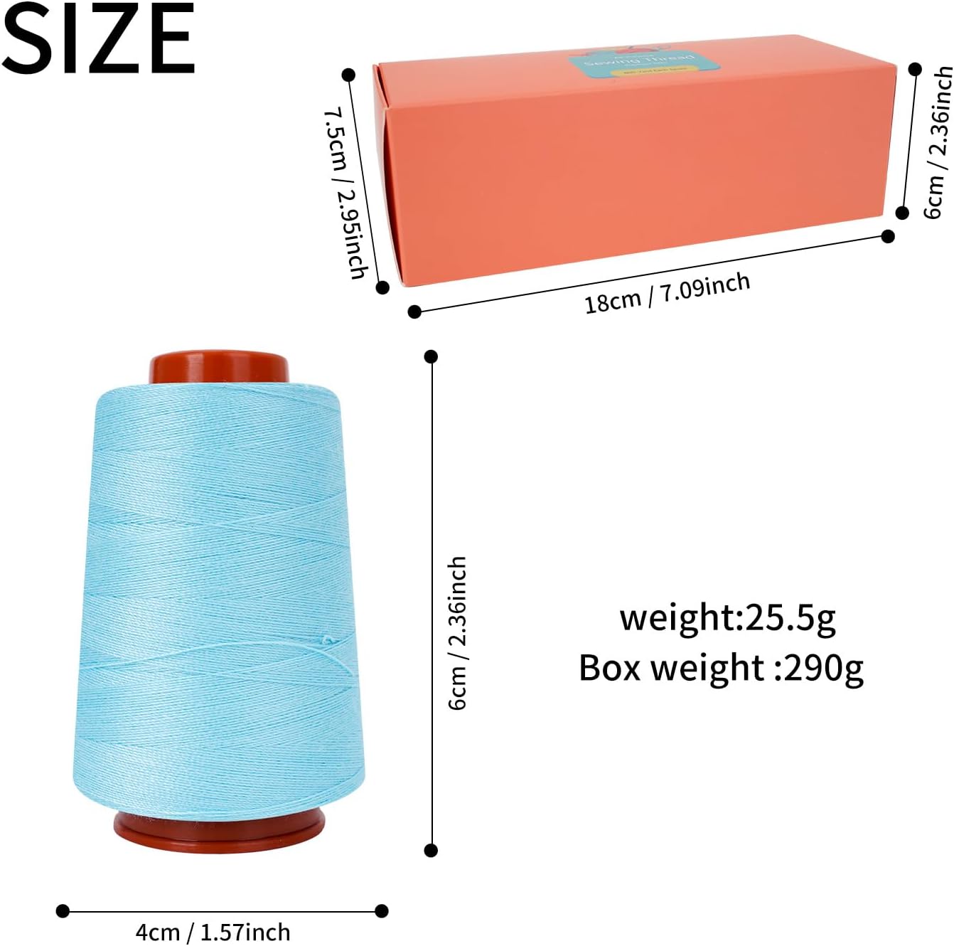 10 Pcs Sewing Thread, All Purpose Sewing Thread, 10 Spools Assorted Colors Each 800 Yards of Polyester Threads for Sewing Machine, Hand Stitching, Quilting, Serger (Blue Color System)