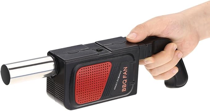 Electric Fire Blower Fan - Portable Handheld Battery Powered Air Blower, Fast Ignition for BBQ Grill, Fireplace, Campfire, Bonfire, Camping, Picnic and Outdoor Cooking