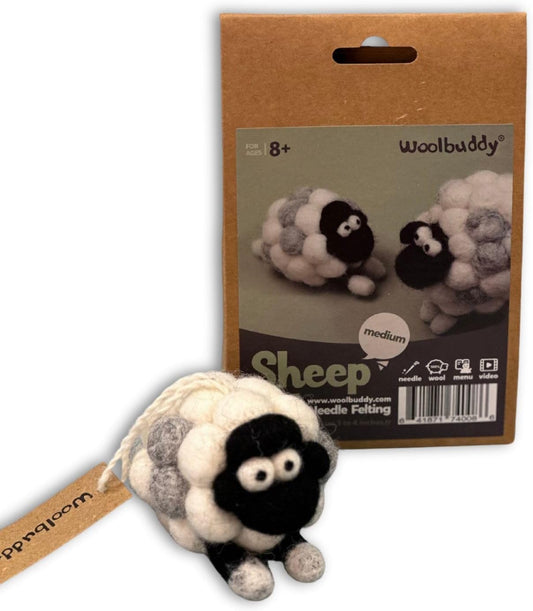 Woolbuddy Needle Felting Kit for Beginners & Adults – DIY Sheep Animal Craft Kit – Complete Starter Set with Wool, Needles & Step-by-Step Instructions