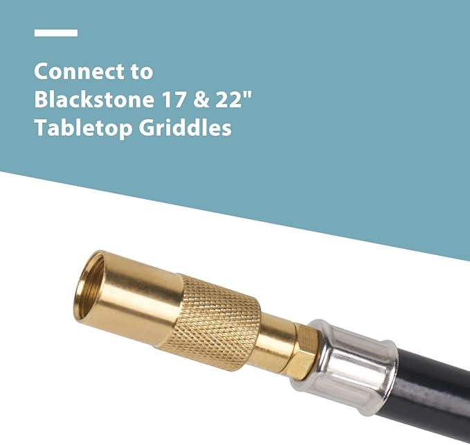 SHINESTAR 3 Feet Propane Adapter Hose and Regulator for Blackstone 17 & 22 Inch Flat Top Griddle, Switch to 20 lb Tank