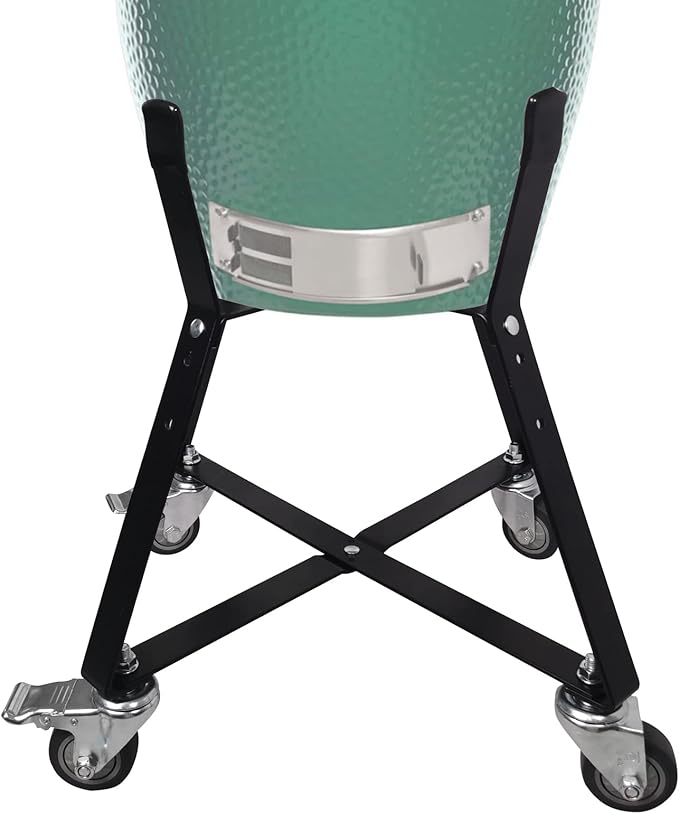 MinMax Big Green Egg Nest, Grill Stand for Big Green Egg Accessories, Rolling Nest with Heavy Duty Locking Caster Wheels Powder Coated Steel for BGE Smoker Kamado Joe Accessories