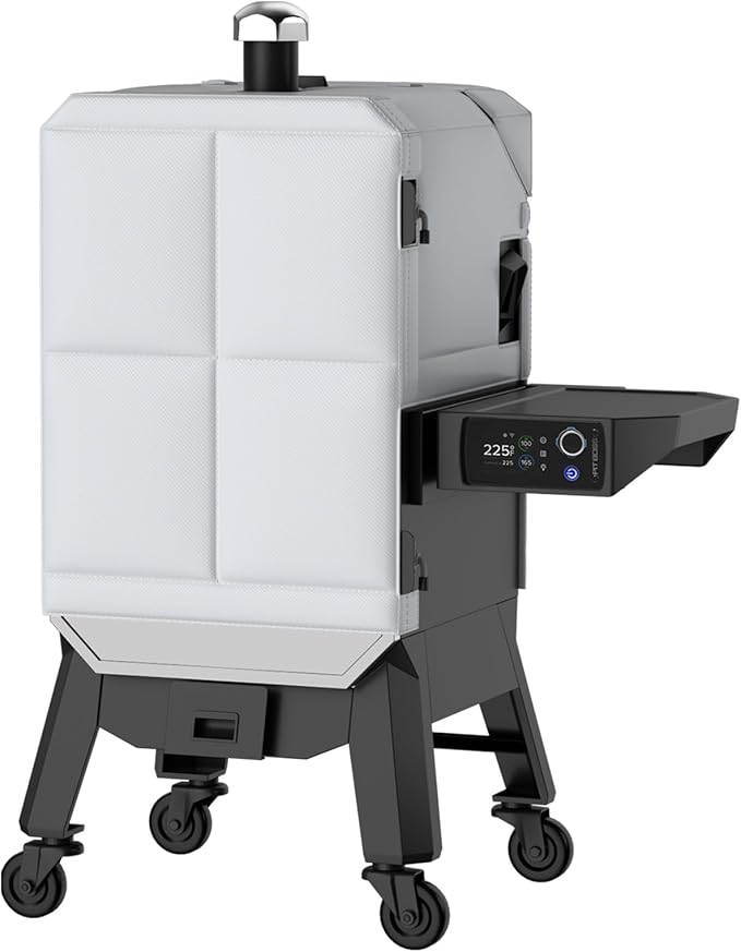 Hisencn Grill Insulation Blanket for Pit Boss Pro Series Elite 6-Series Wood Pellet Smoker PBV6PSE, Magnetic Heat Retention Smoker Cover, Fire-Resistant Fiberglass Blanket, Save Pellets in Winter
