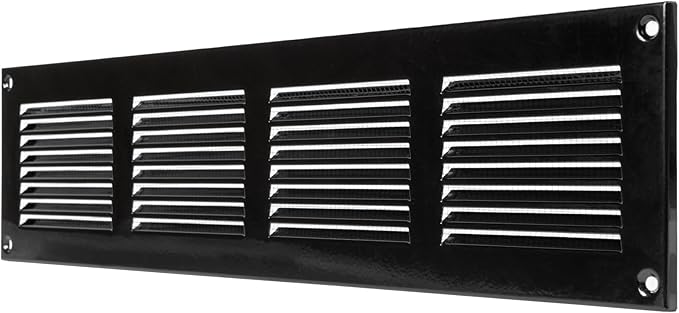 Repa Market 2-Pack Air Vent Cover 16x4 Inch (Outer Dimensions) White Galvanized Steel Louvered Grill Cover with Mesh Screen/Wall or Ceiling Vent/HVAC Register for Indoor and Outdoor Ventilation