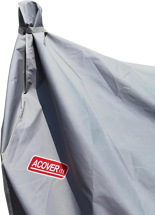 Heavy Duty Grill Cover for Charcoal Offset Smoker Cover, Fade and UV Resistant, Fits Char-Broil, Dyna-Glo, Royal Gourmet, Char-Griller and More Grey
